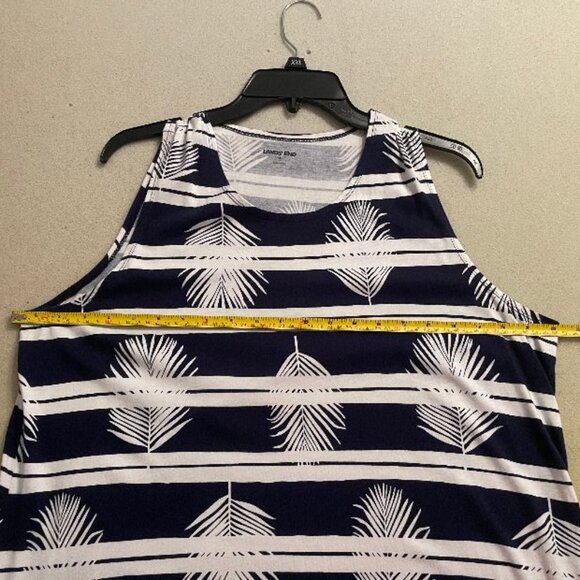 LANDS END SUMMER MAXI TANK DRESS 💎HOST PICK 💎 PALM PRINT EUC XL COTTON - Picture 8 of 14